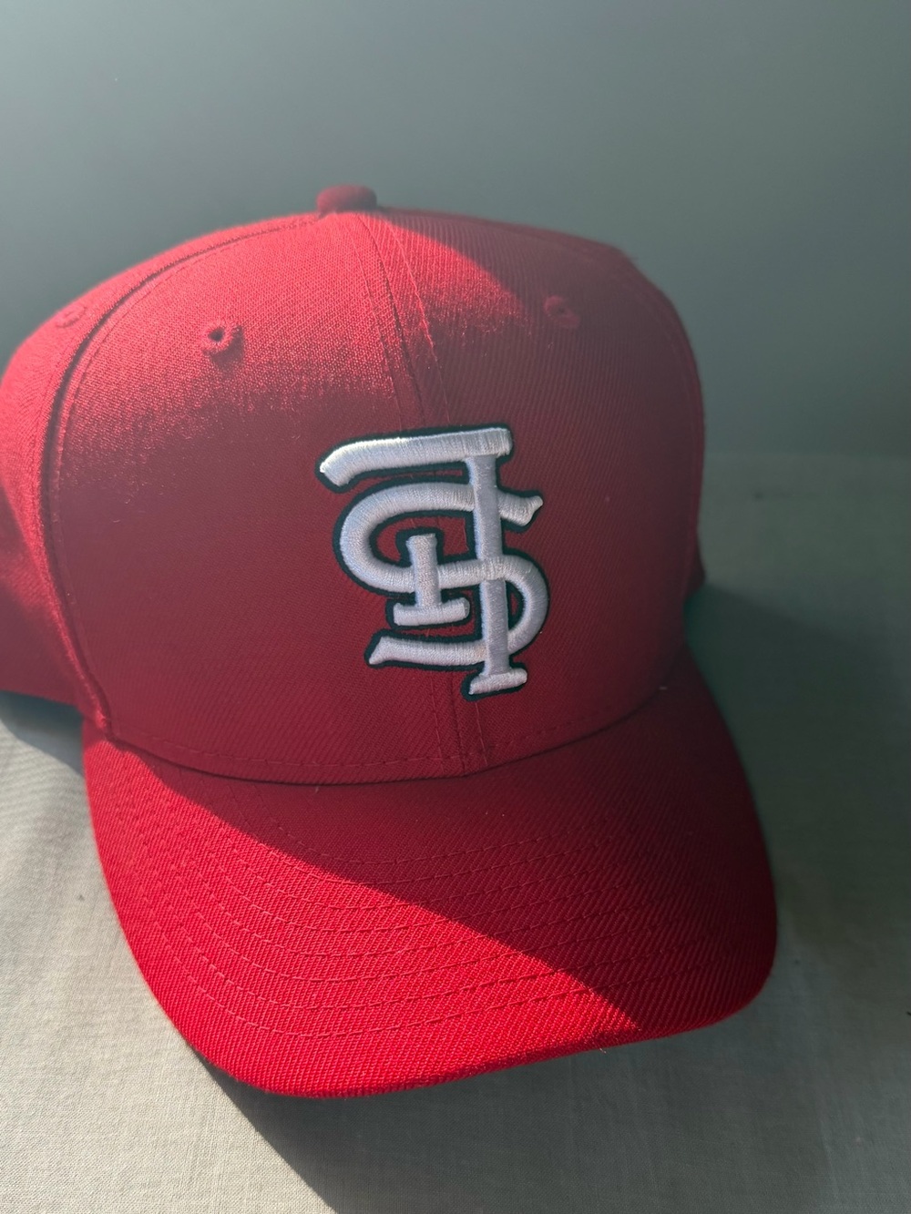 St Louis Cardinals Red Baseball Cap with upside down White Stitched Logo